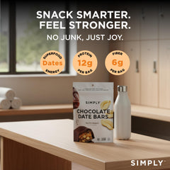 Broken Simply Candy Bar highlights chewy texture and visible nut pieces.