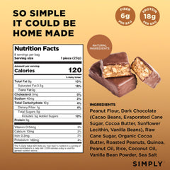 Simply Candy Bars Peanut Butter Crispies closeup highlights creamy peanuts and puffed rice.