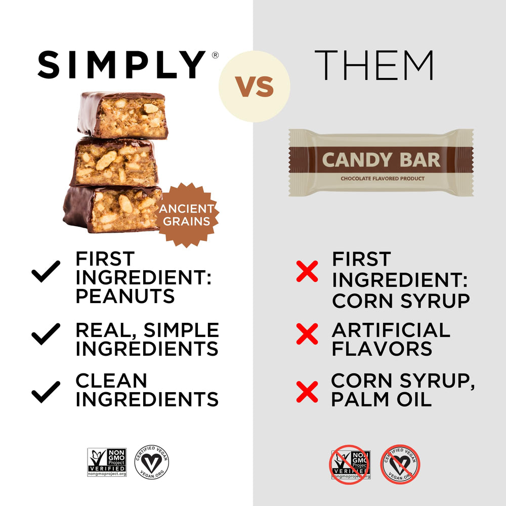 Simply Candy Bars Peanut Butter Crispies in bag ideal for lunchboxes.