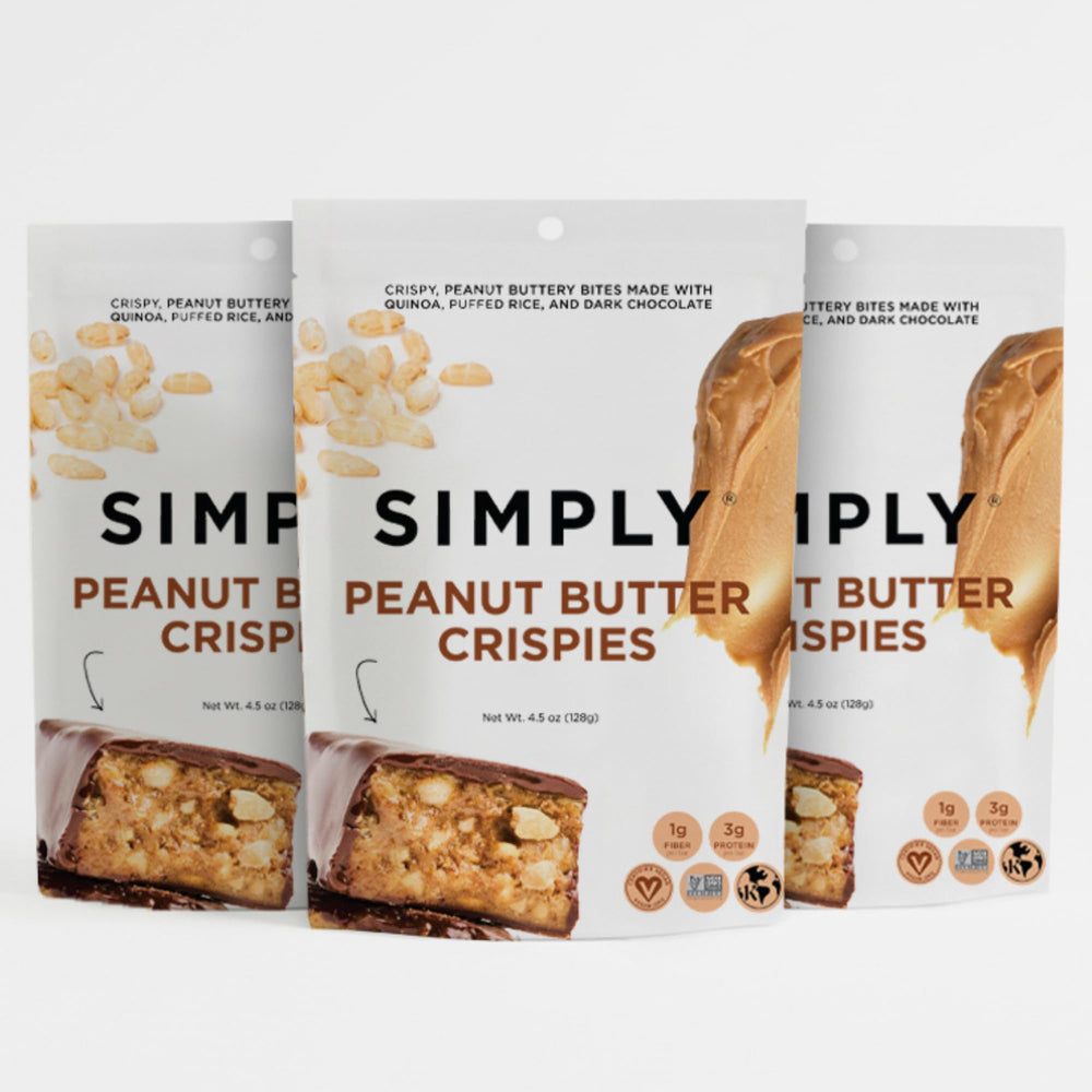 Simply Candy Bars Peanut Butter Crispies pack for on-the-go crunchy energy.