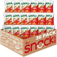Simply Cheetos Crunchy White Cheddar bags on a shelf for convenient snacking.