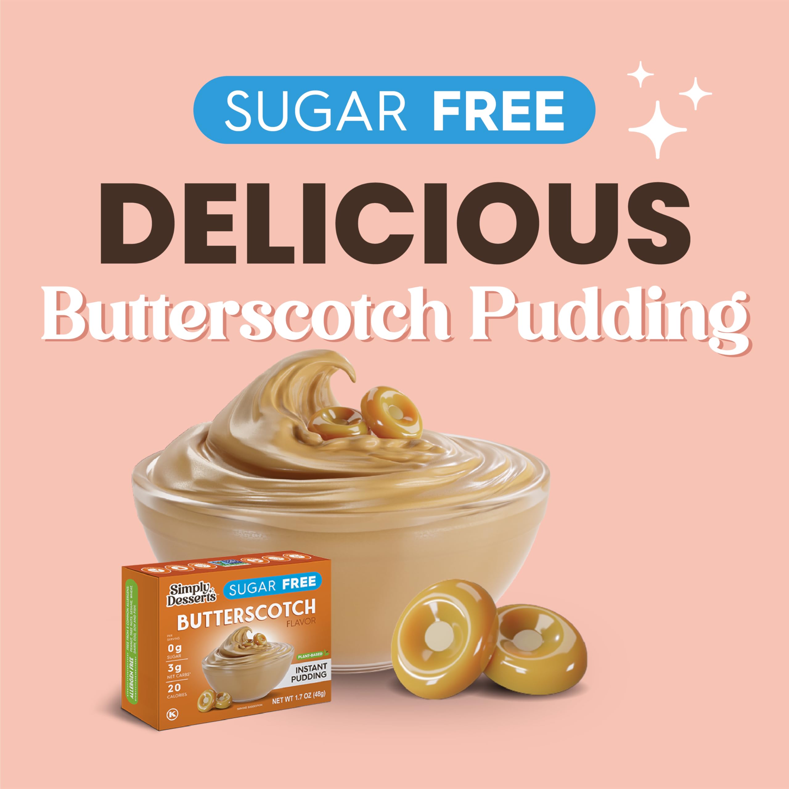 Non-GMO Project Verified label on Simply Delish pudding signals clean ingredients.