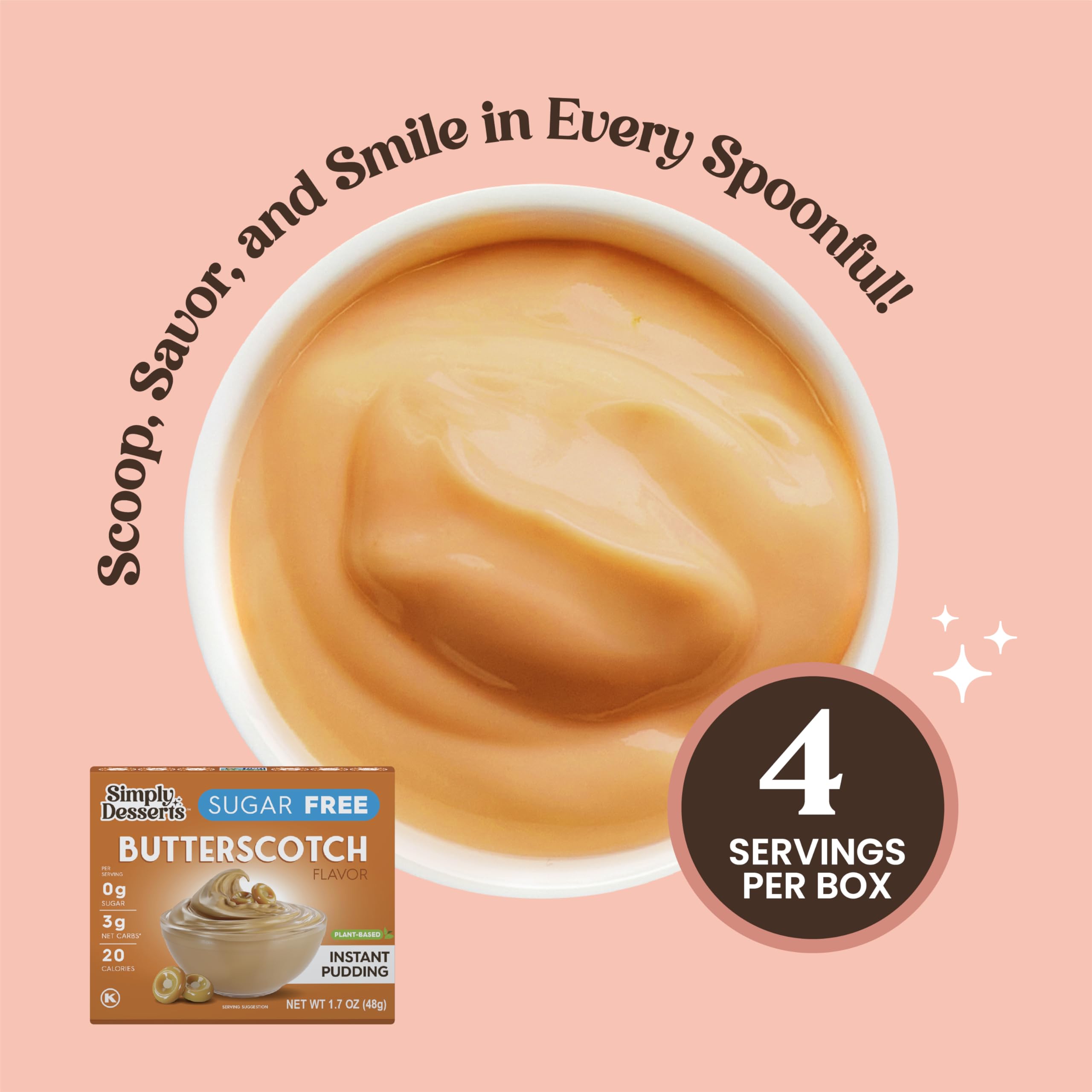 Ready-to-eat Simply Delish pudding in minutes for quick treats.