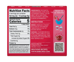 Simply Delish Jel Dessert Strawberry packet, ready to mix for a quick, guilt-free dessert.