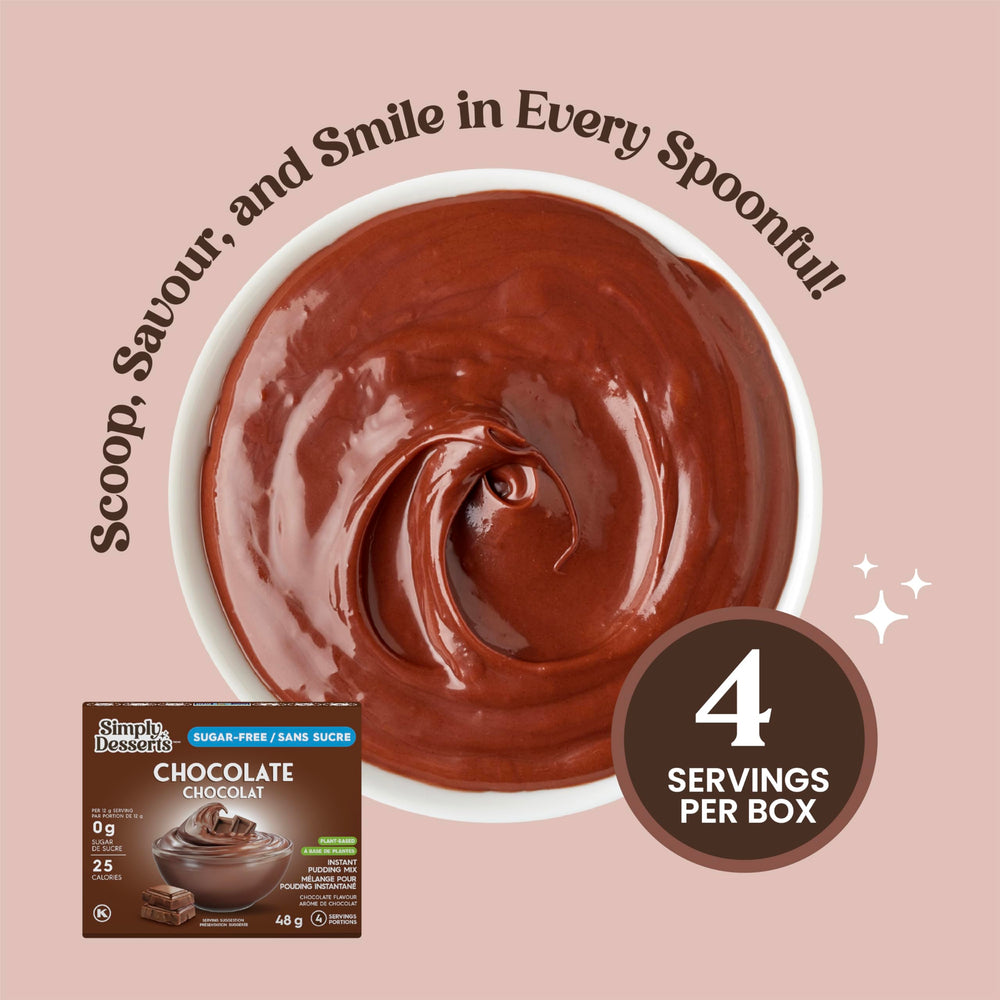 Kosher-certified Simply Delish pudding shown as inclusive dessert option.