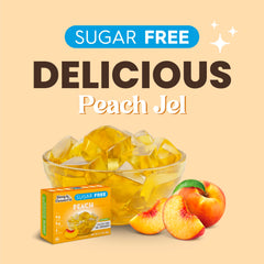 Simply Delish Peach Jel served cold yields a silky, satisfying texture