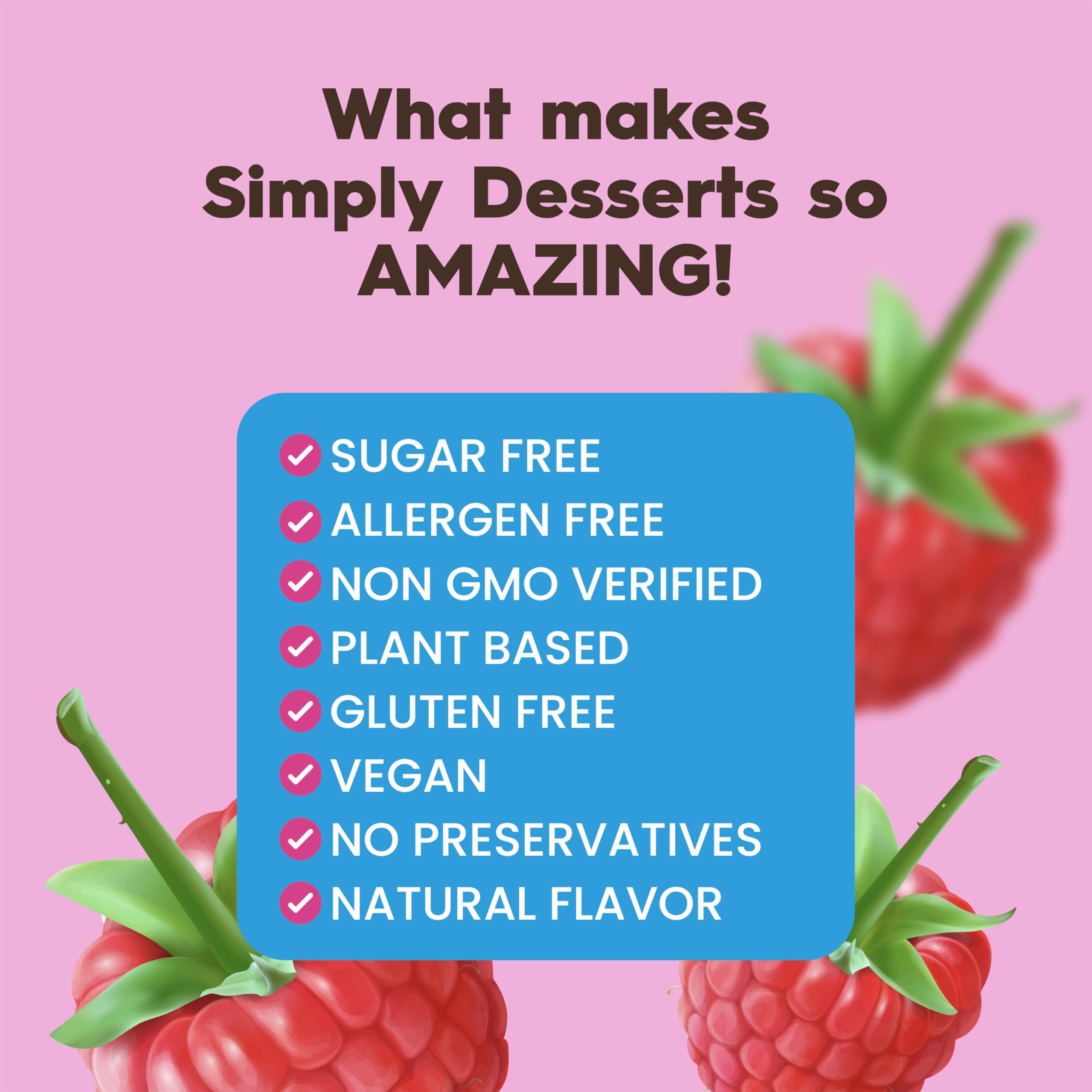 Simply Delish raspberry jel dessert served in a glass dish for quick treat