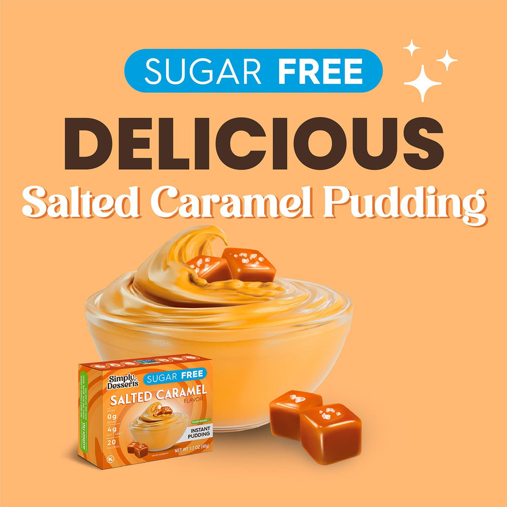 Prepared Simply Delish Salted Caramel Pudding in a bowl
