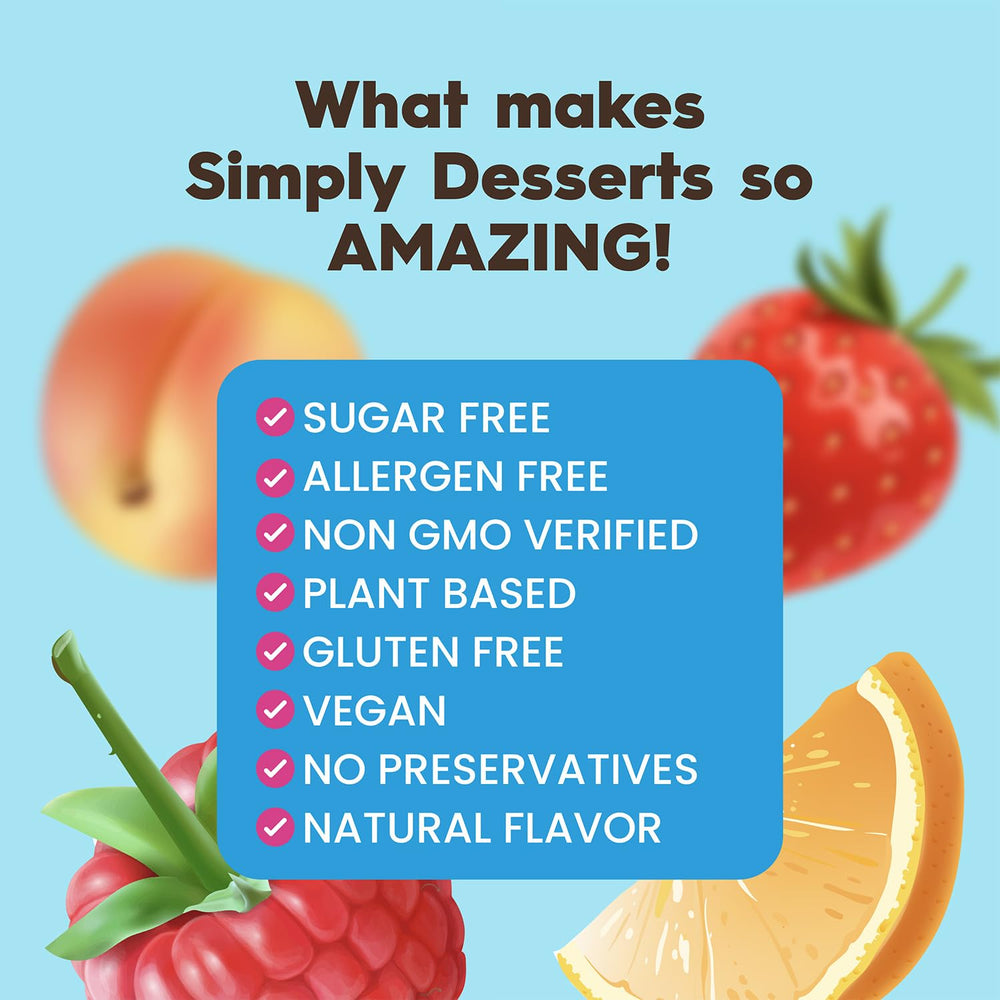 Simply Delish Jel kosher certification seal on packaging.