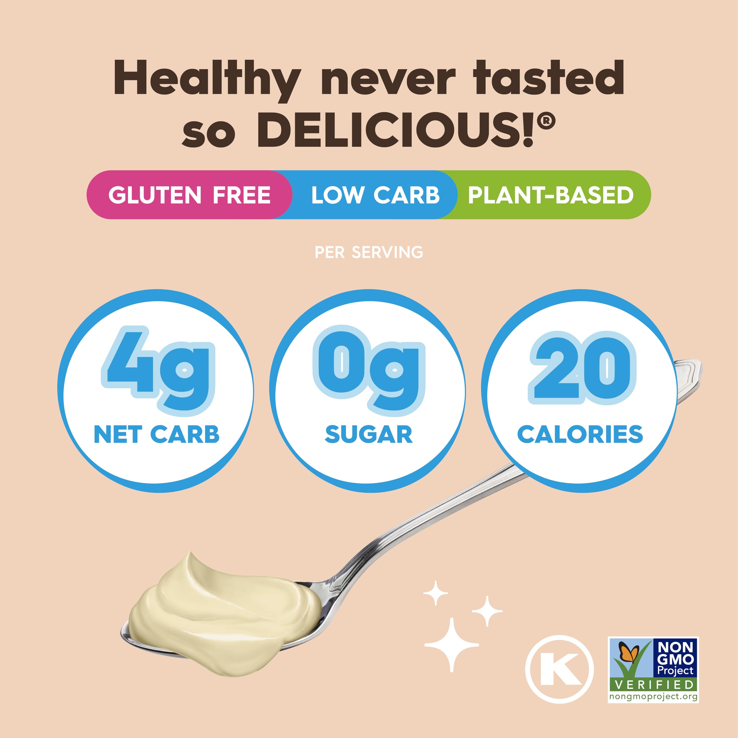 Simply Desserts Vanilla Pudding ingredient panel highlights plant-based ingredients.