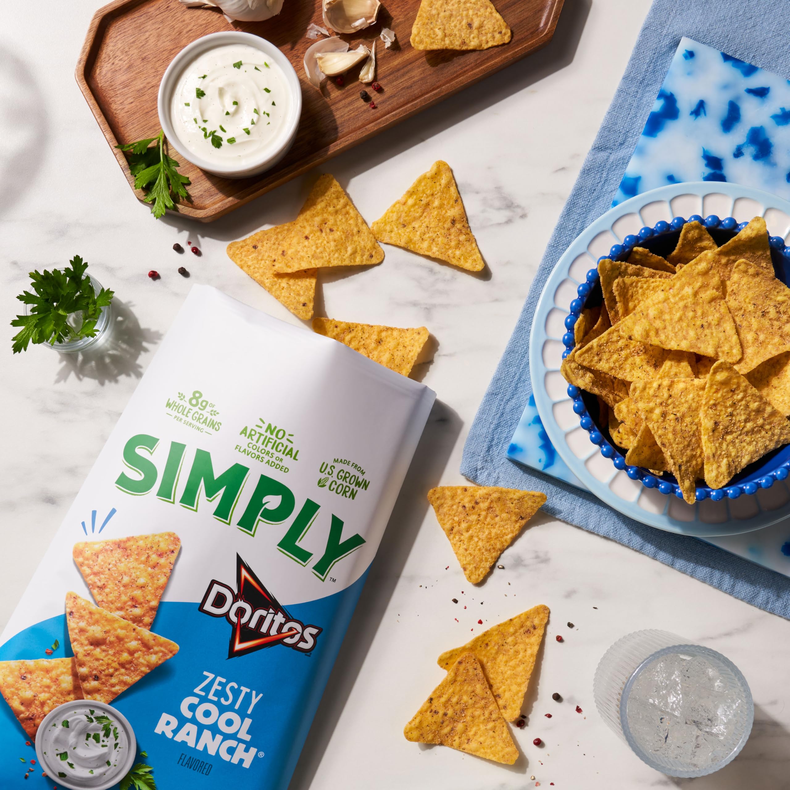 Simply Doritos on store shelf display catching shopper attention