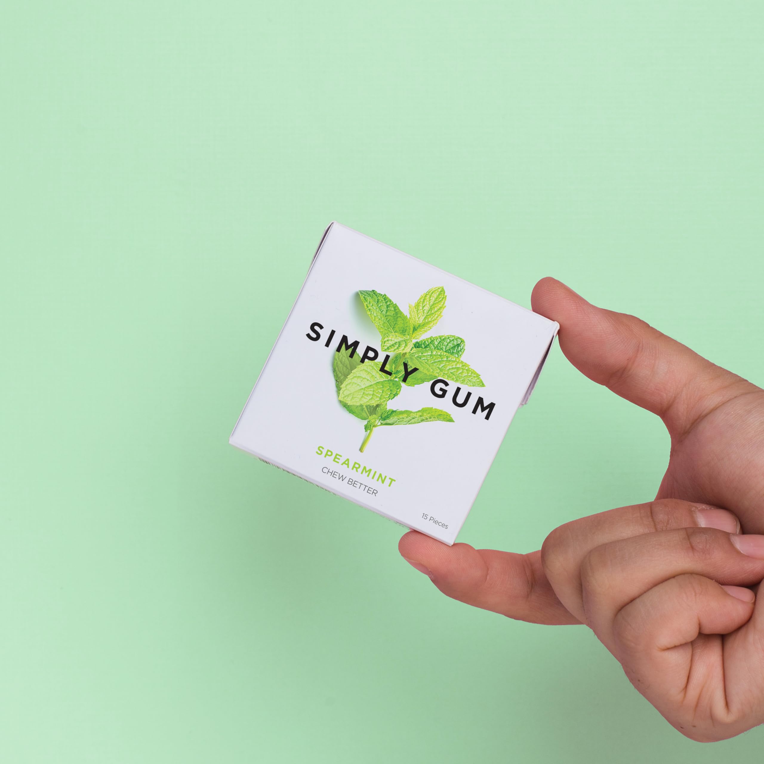 Eco-friendly packaging bag for SIMPLY Gum Spearmint plastics-free