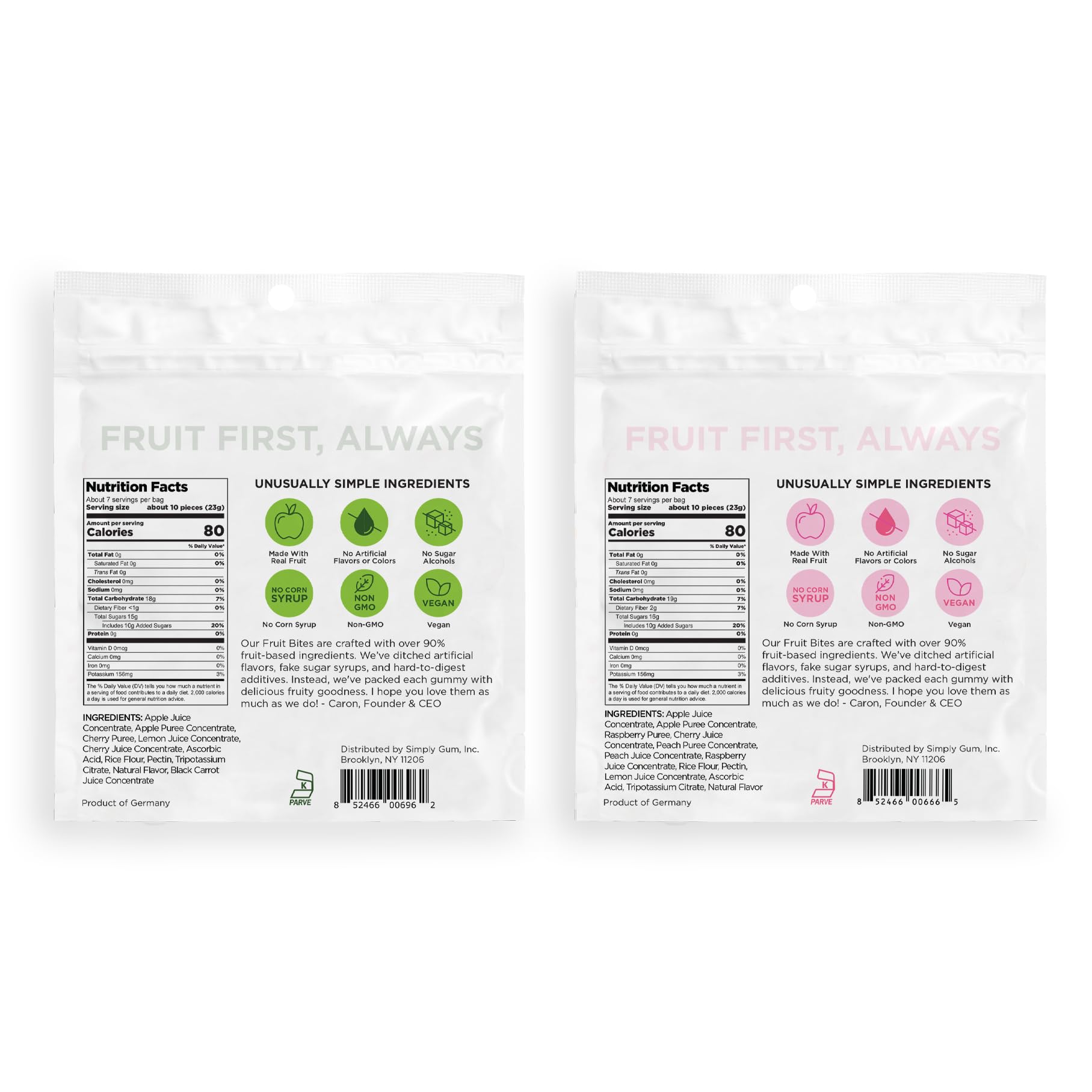 Simply Gum Fruit Bites clean ingredients support simple snacking
