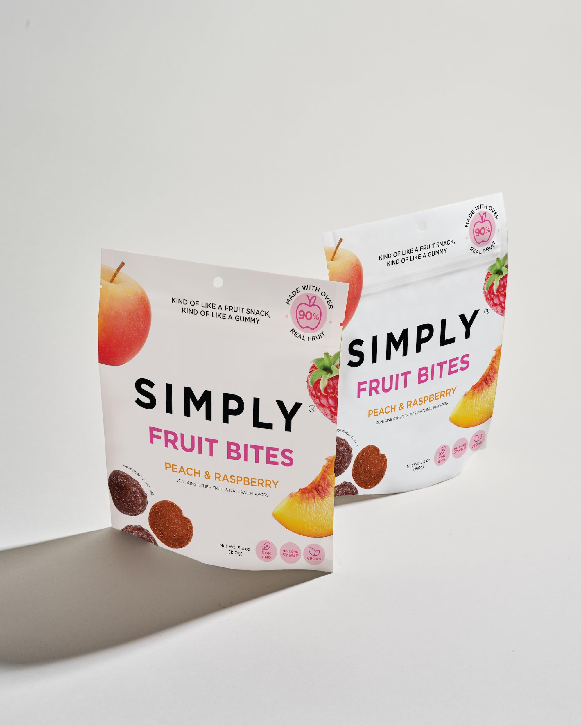 Grazing board setup featuring peach-raspberry fruit bites