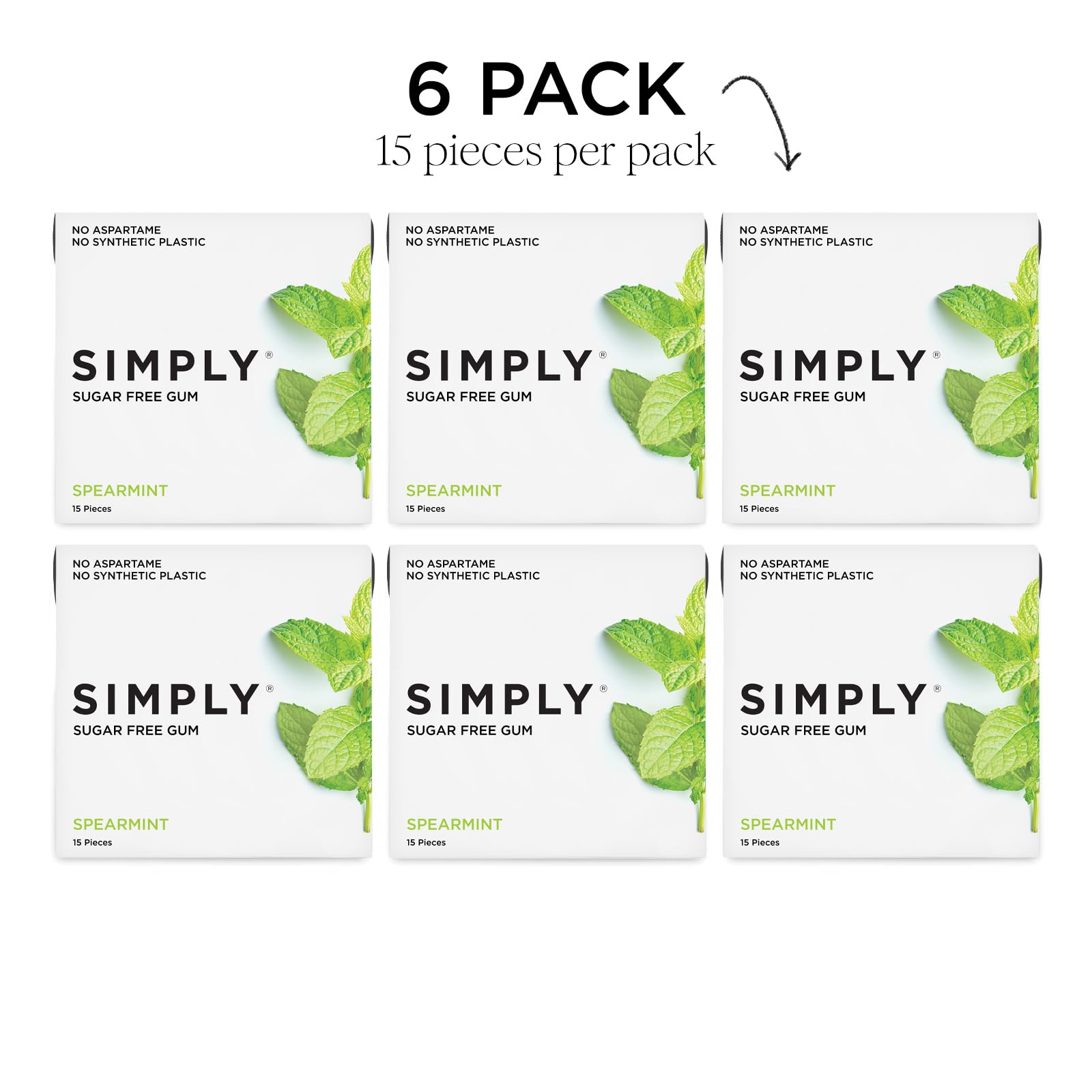 SIMPLY Gum is ideal for on-the-go snacking and fresh breath.