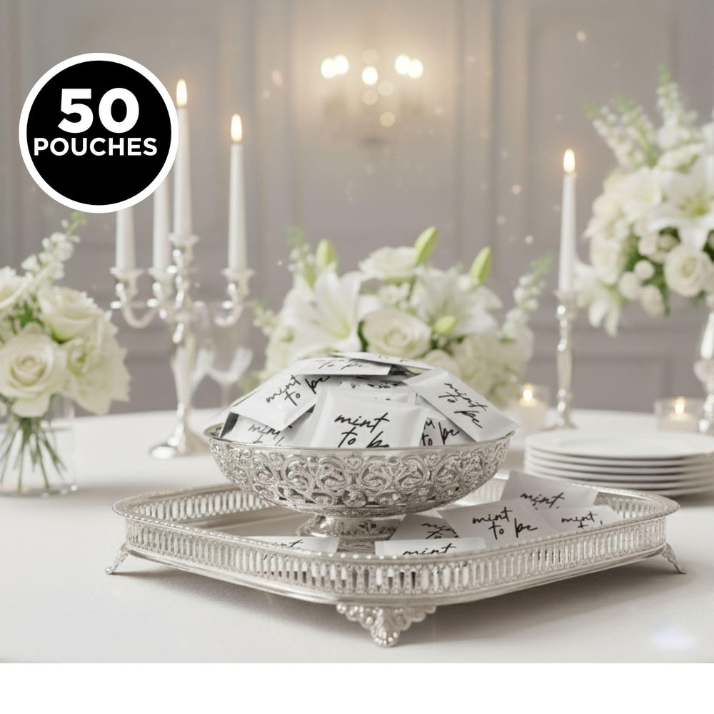 50-packets bulk display for weddings and parties keeps favors organized.