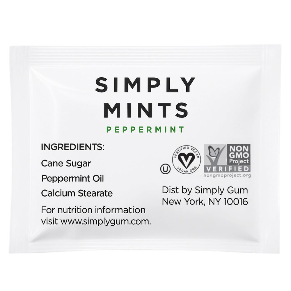 Simply Gum Peppermint Mints bulk packets for convenient refills.
