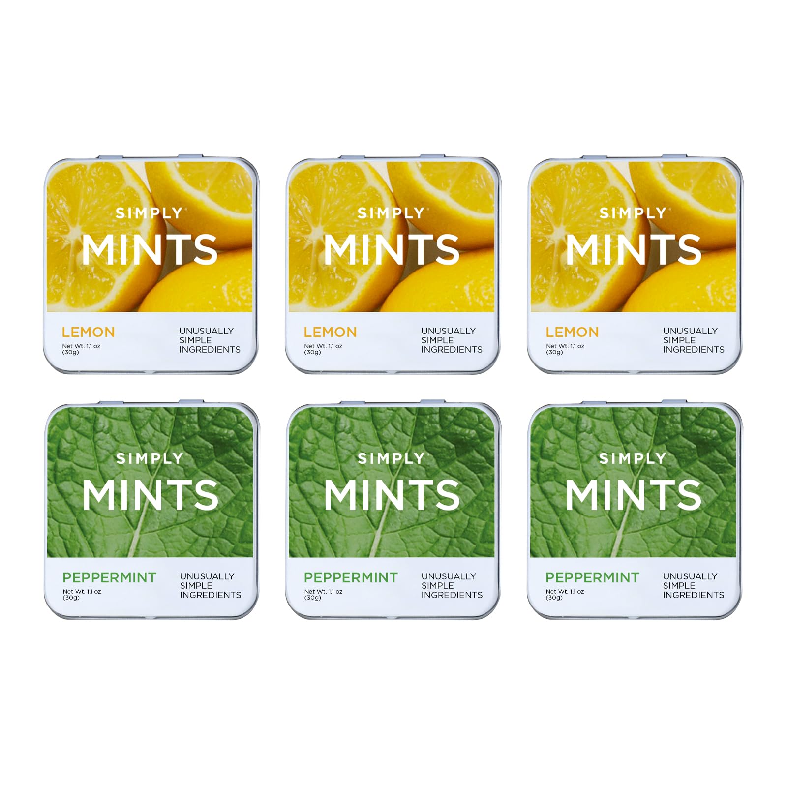 Simply Gum SIMPLY MINTS lemon-peppermint variety pack for fresh breath.