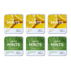 Simply Gum SIMPLY MINTS lemon-peppermint variety pack for fresh breath.