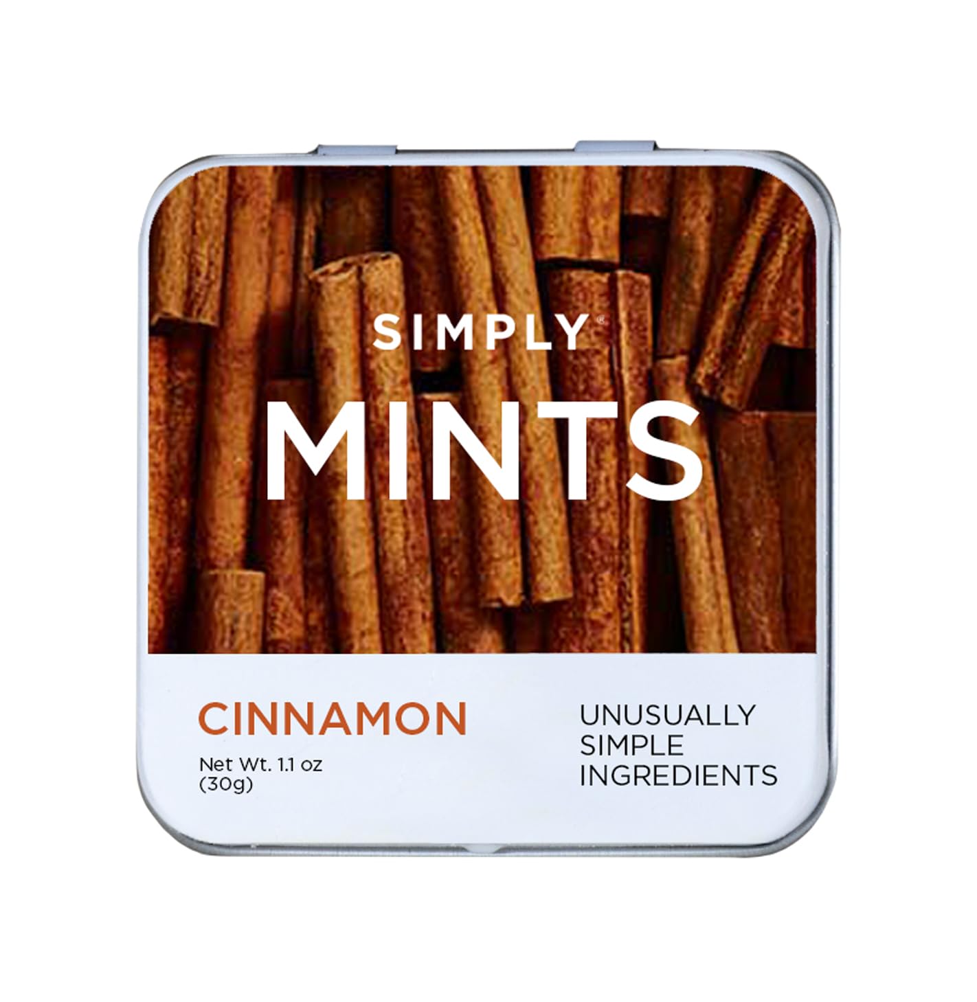 Simply Gum SIMPLY MINTS cinnamon six-pack display for quick breath refresh