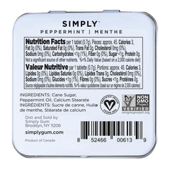 Six tins travel display of SIMPLY MINTS for on-the-go breath refresh.