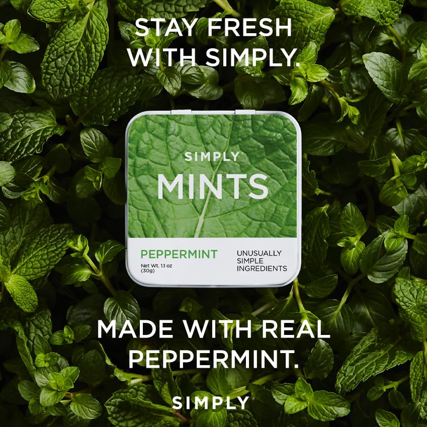 Travel pack of SIMPLY MINTS in a carry-on friendly display.