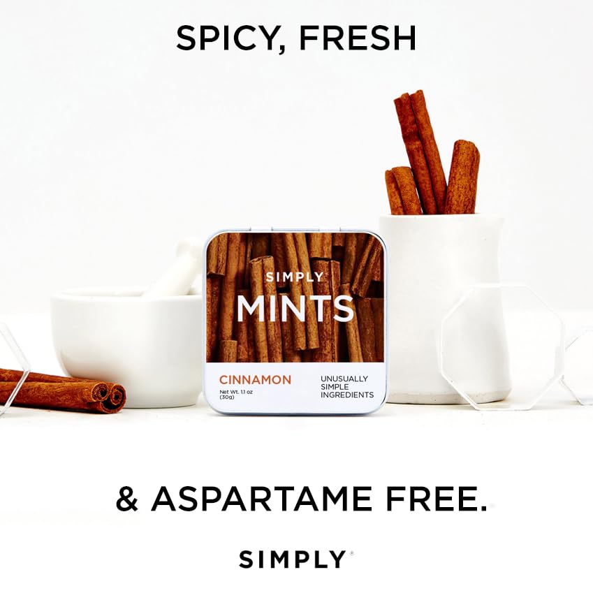 Vegan, kosher, and gluten-free status shown for Simply Gum SIMPLY MINTS