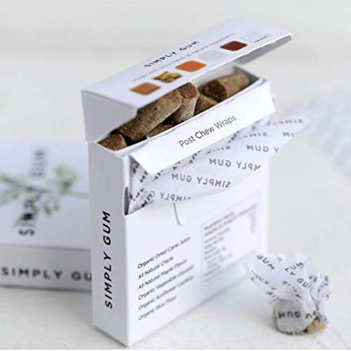 Simply Gum vegan kosher non-GMO label on packaging highlighting dietary compatibility.