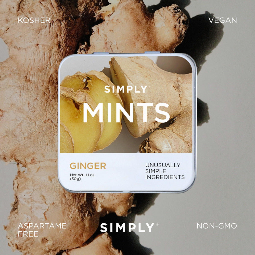Simply Mints ingredients list highlights simple, allergen-friendly formulation