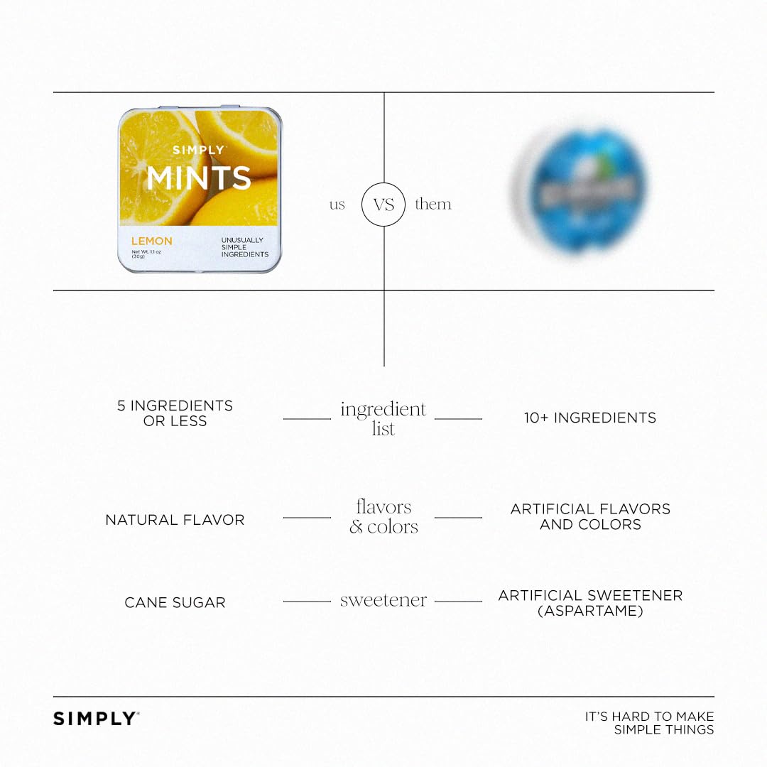 Simply Mints packaging uses plastic free reusable metal tins