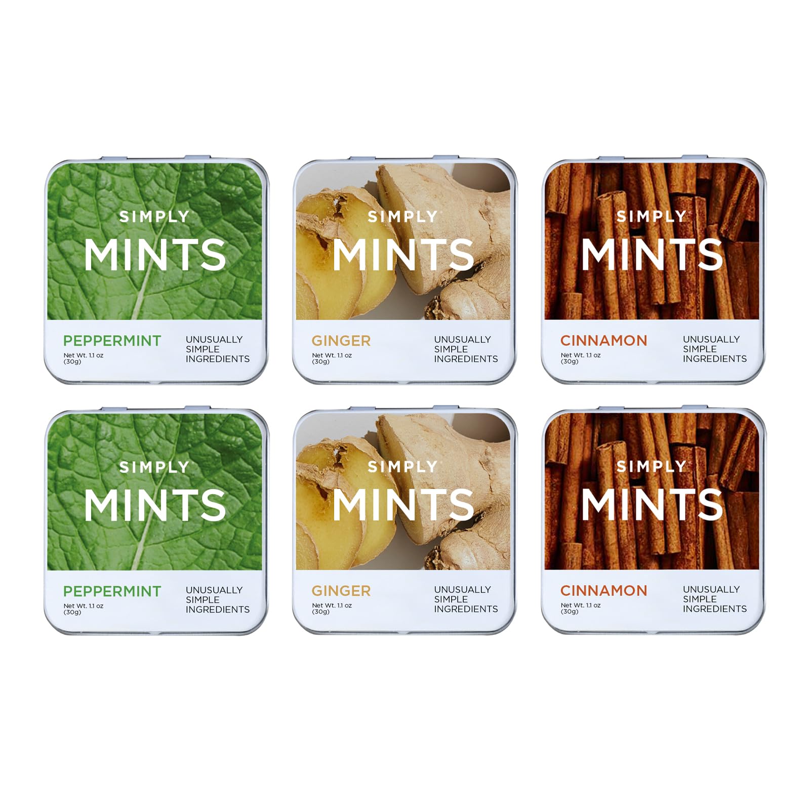 Simply Mints variety pack with real oil flavors for mixed mint options.