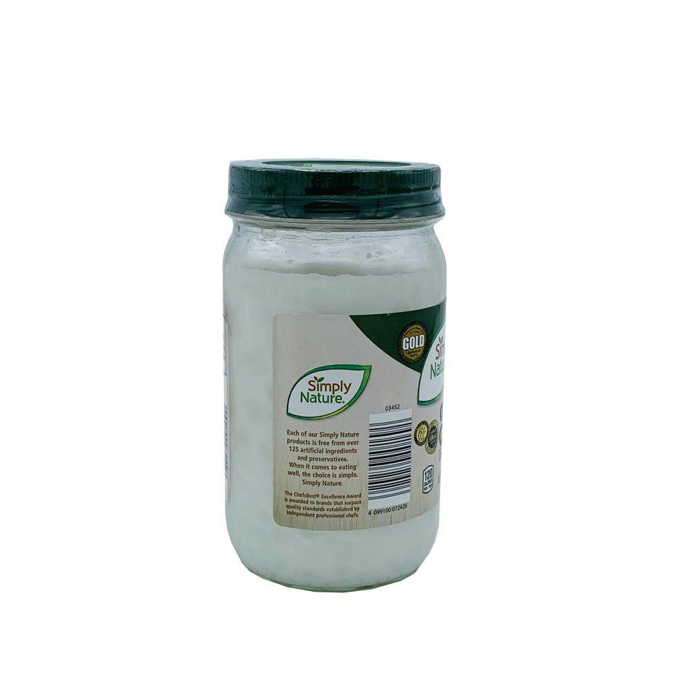 Simply Nature Virgin Coconut Oil jar for skin and hair care rituals.