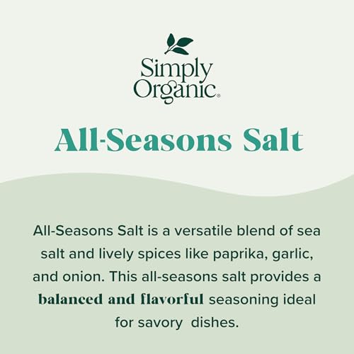 Simply Organic All-Seasons Salt container front with organic seal
