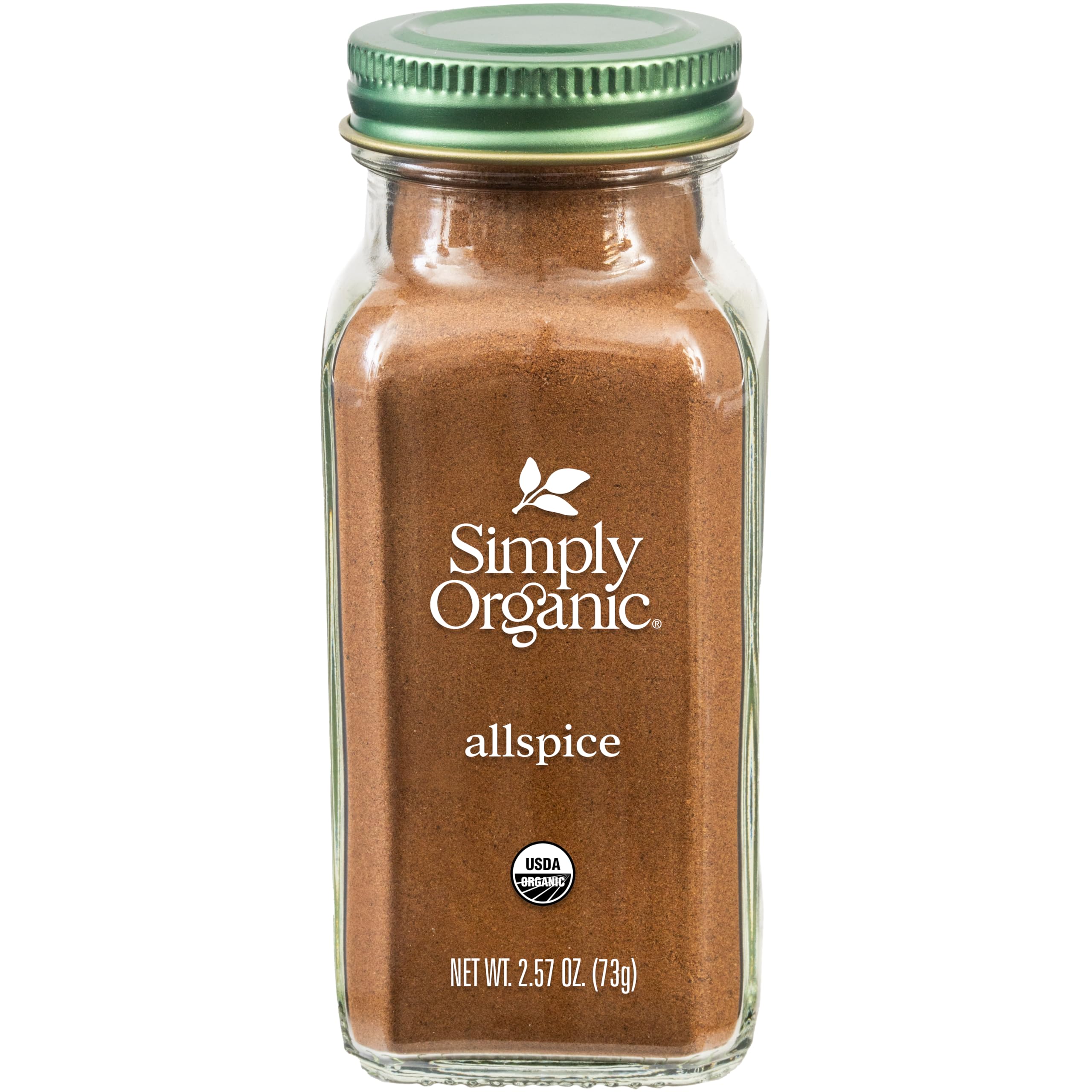 Simply Organic Allspice bottle with label, ideal for baking and savory dishes.