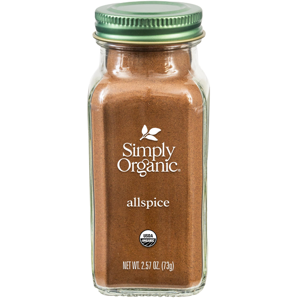 Simply Organic Allspice bottle with label, ideal for baking and savory dishes.