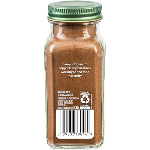 Close-up of Simply Organic Allspice powder, delivering warm spice notes.