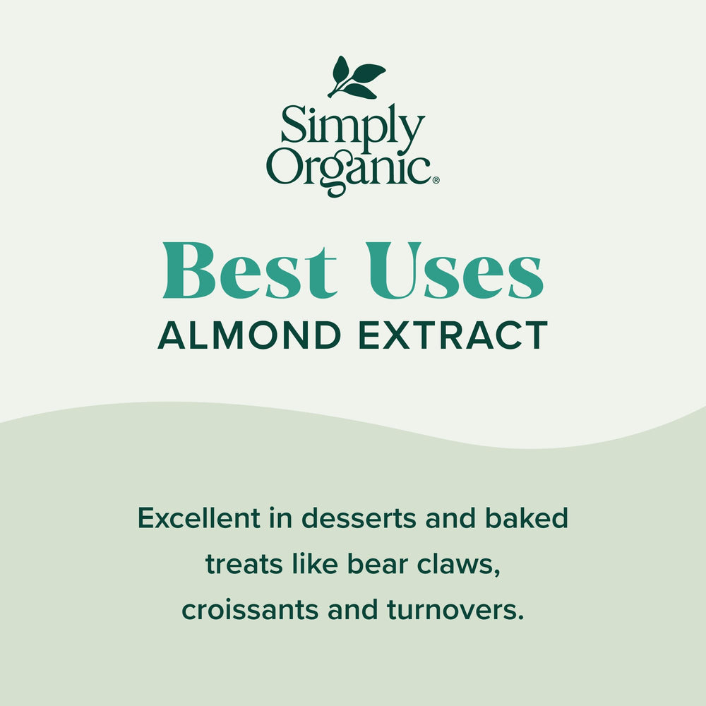 Baked goods flavored with Simply Organic Almond Extract gain depth and aroma.