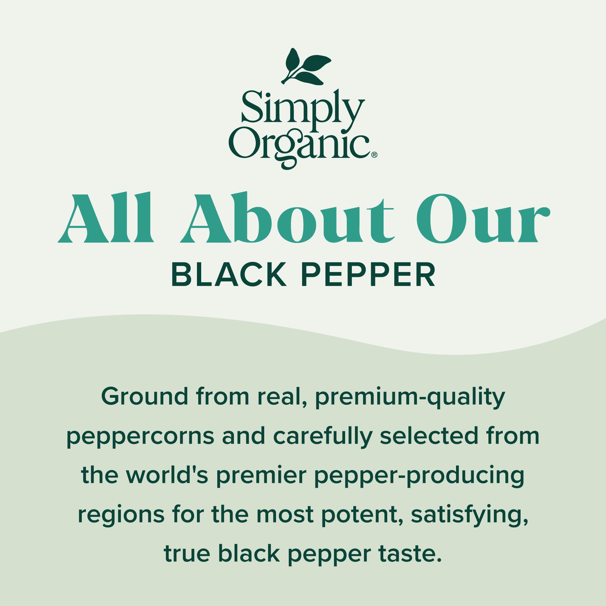 Simply Organic Black Pepper kitchen scene, versatile flavor enhancer for everyday cooking.