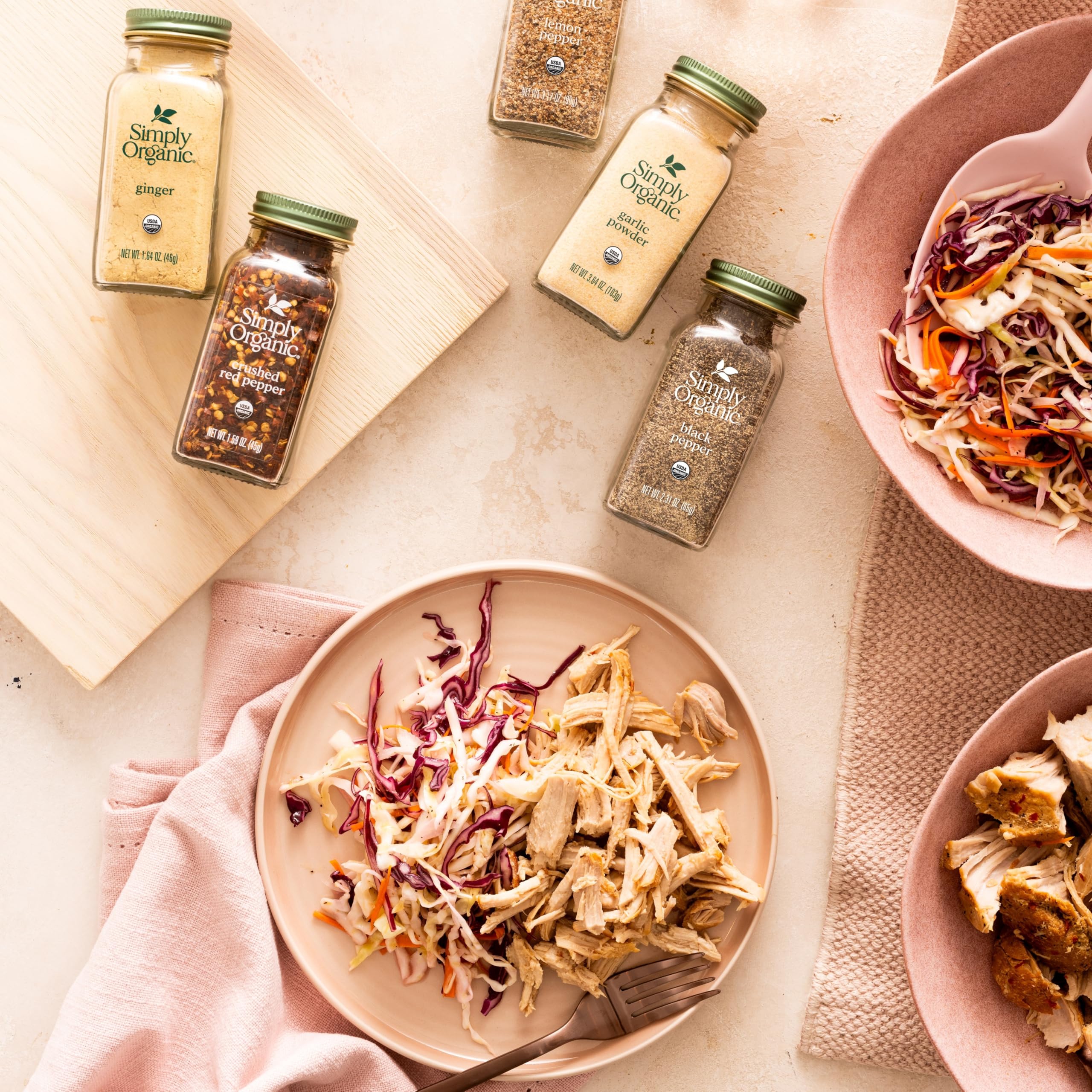 Simply Organic organic bottled ginger spice brings pure flavor to meals.