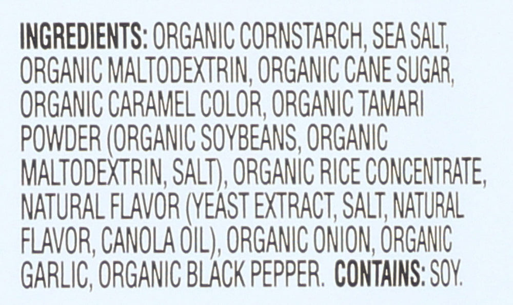 Label showing kosher certification on Simply Organic Brown Gravy Mix.