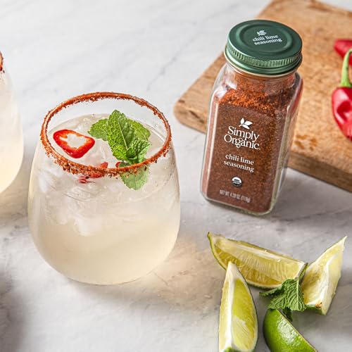Simply Organic Chili Lime seasoning packaging with kosher label visible