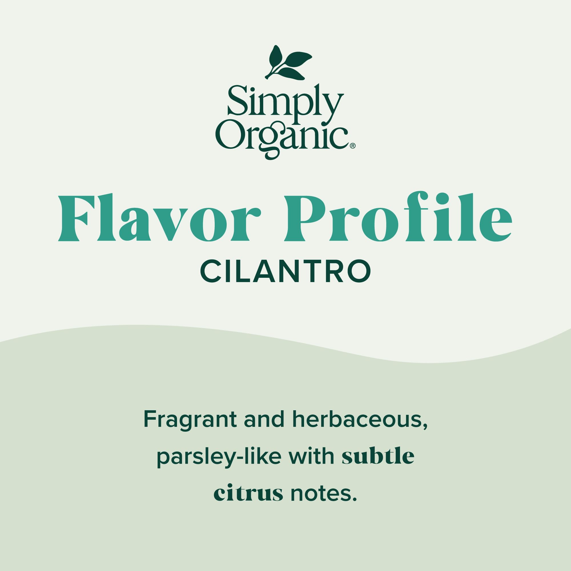 Simply Organic cilantro leaf in spice blend showcases versatile flavor for rubs.