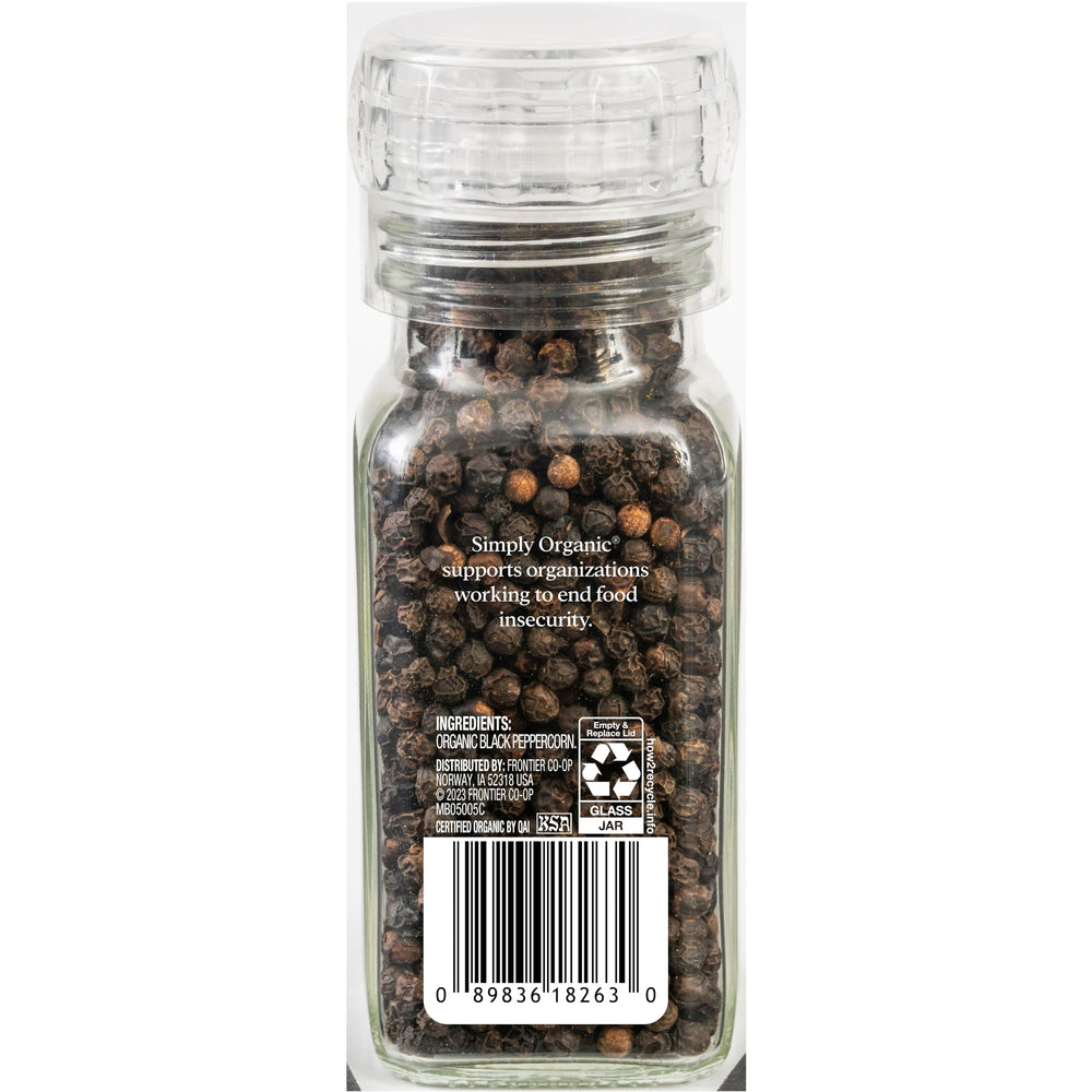 Simply Organic Daily Grind with adjustable grinder top for precise seasoning.
