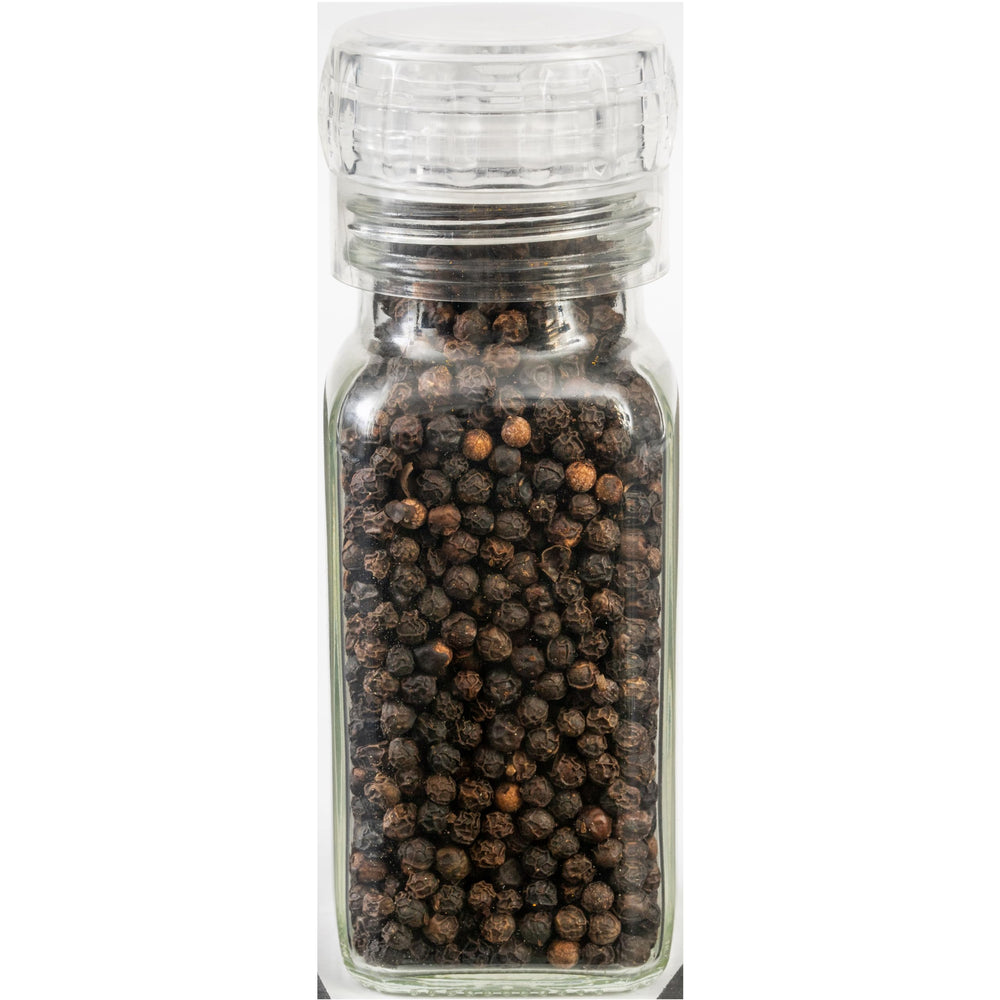 Simply Organic Daily Grind peppercorns close-up showing natural whole pepper.