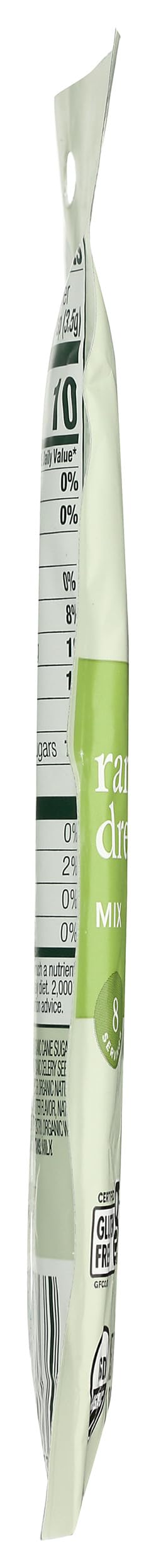 Simply Organic ranch dressing mix for salad dressing application.