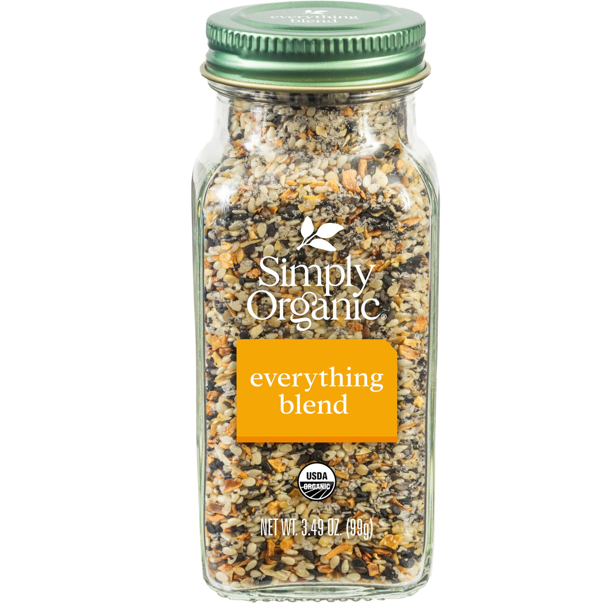 Simply Organic Everything Spice Blend bottle showing versatile seasoning for everyday meals.