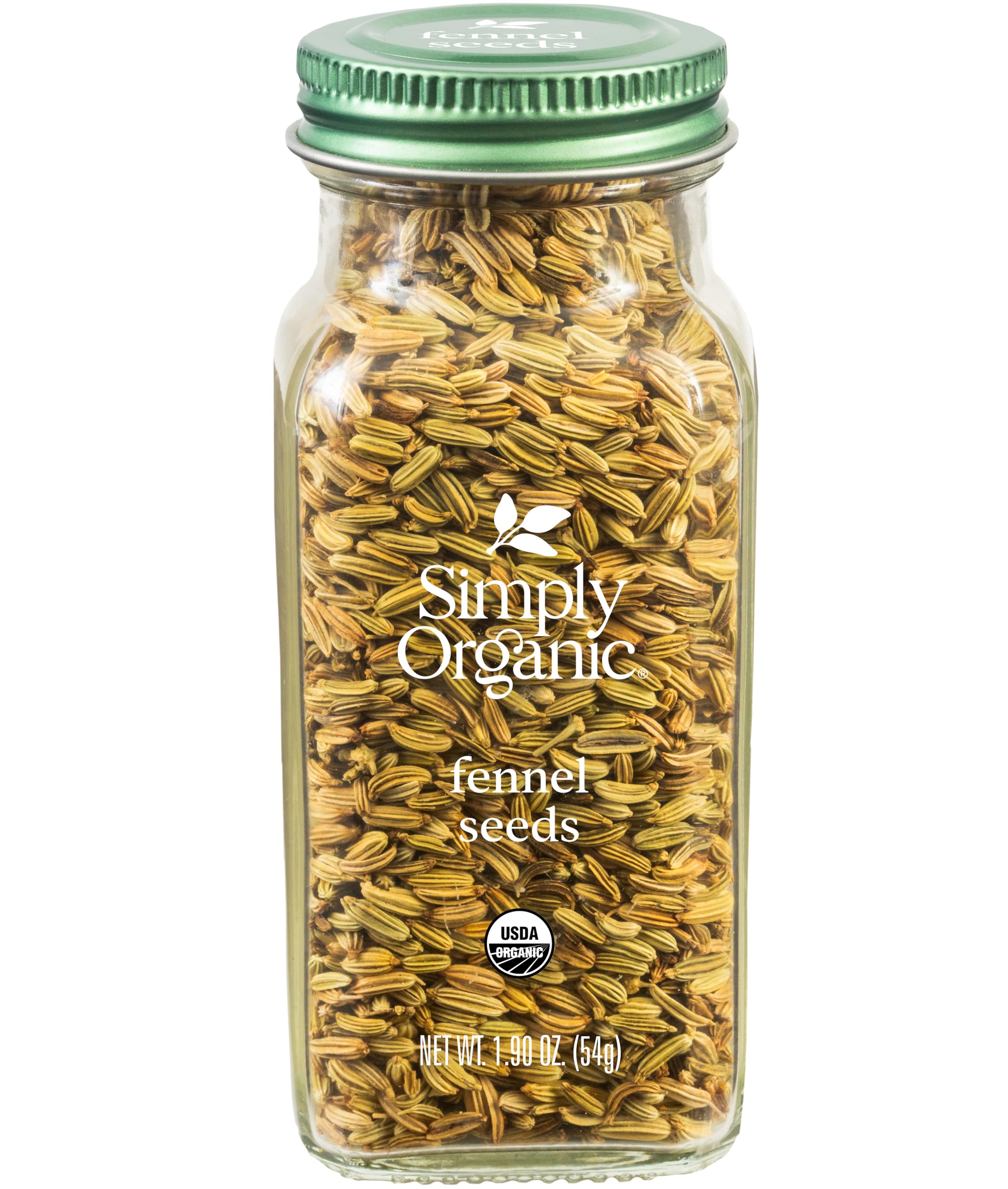 Simply Organic fennel seed bottle adds fragrant, licorice-like flavor for cooking.