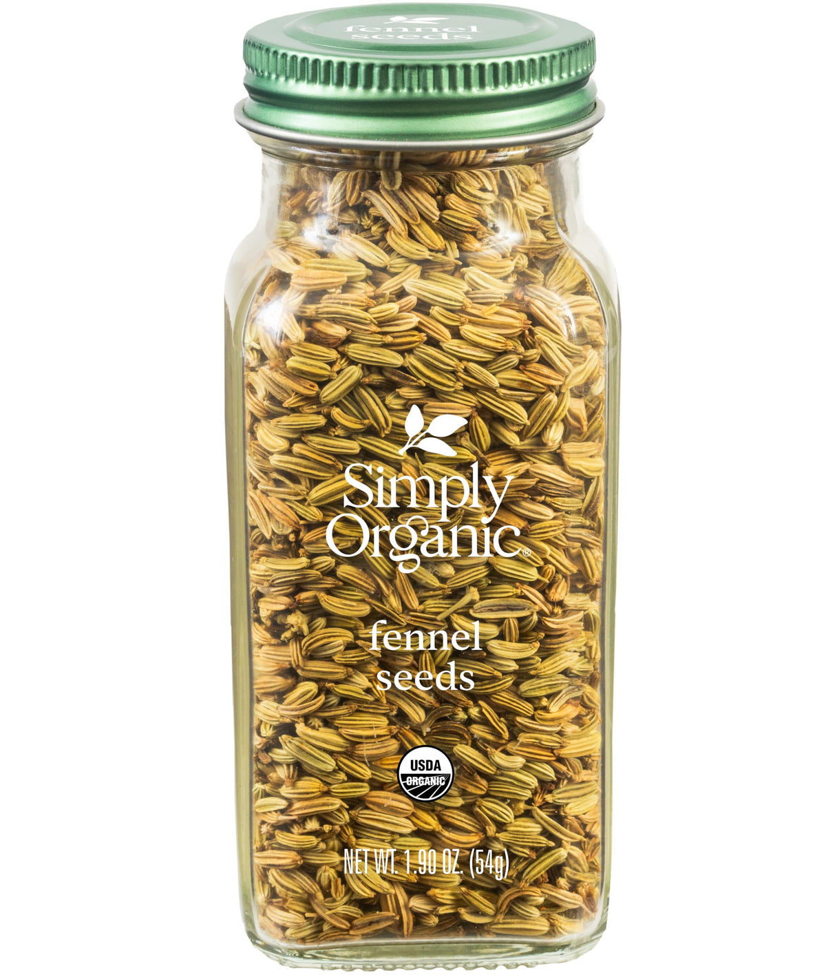 Simply Organic fennel seed bottle adds fragrant, licorice-like flavor for cooking.