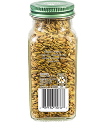 Simply Organic fennel seed on the spice rack boosts versatile seasoning.