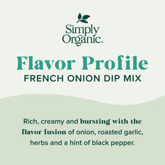 Jar of Simply Organic French Onion Dip open with creamy aroma